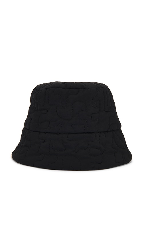 Lack Of Color Coast Puffer Bucket Hat In Black