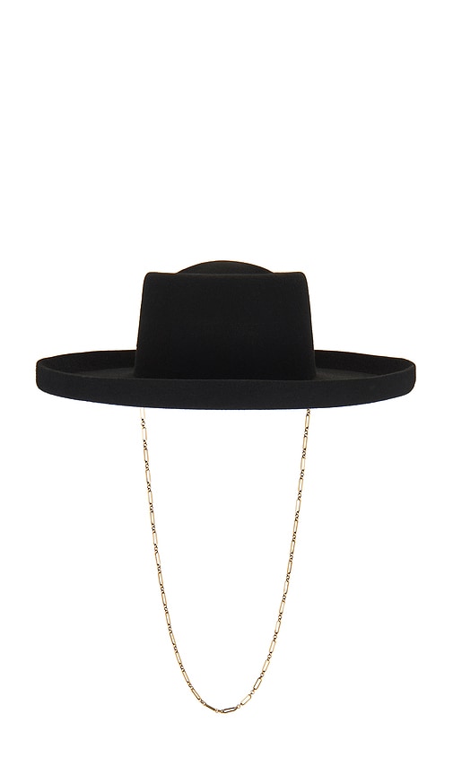 Lack Of Color Lawson Boater Hat In Black