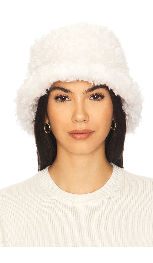 Lack Of Color Fluffy Bucket Hat In White