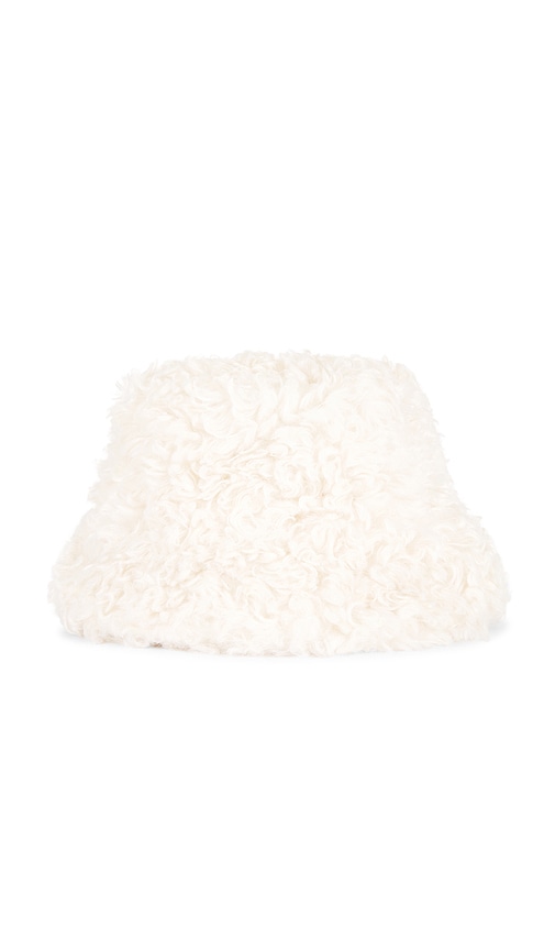 Lack Of Color Fluffy Bucket Hat In White