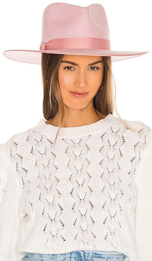 Lack of Color Pink Stardust Rancher Fedora Hat Lack of Color - stardust rancher - dusty pink fedora main image 2