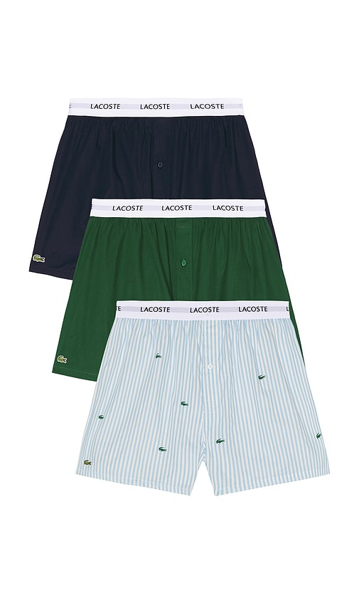 Lacoste 3-Pack Cotton Weave Boxers