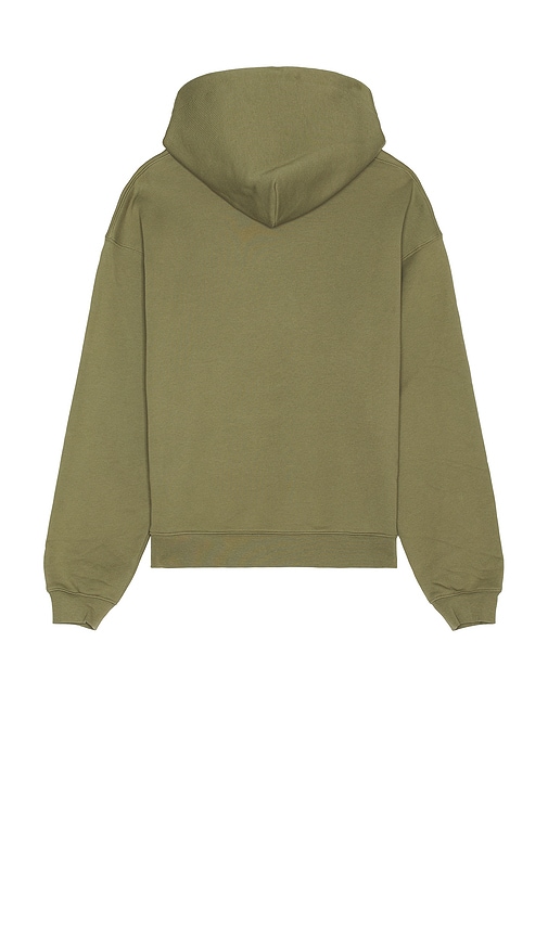 Shop Lacoste Loose Fit Hoodie In Olive