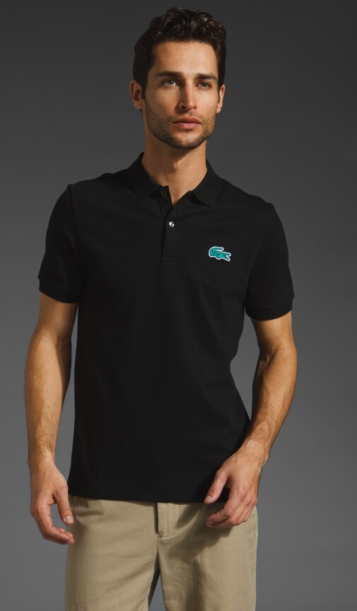 Solid Polo with Pique Croc