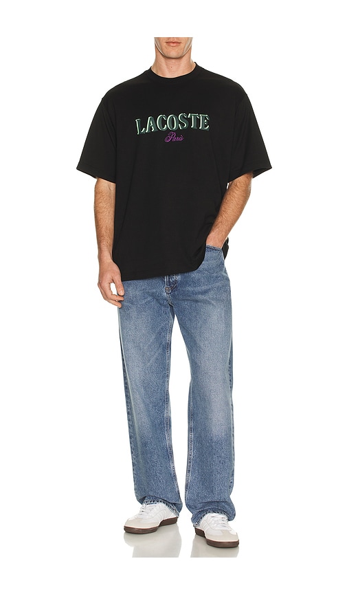  Lacoste T-shirt Mit Logo Loose Fit In Black. Größe 4. Also In 5. 