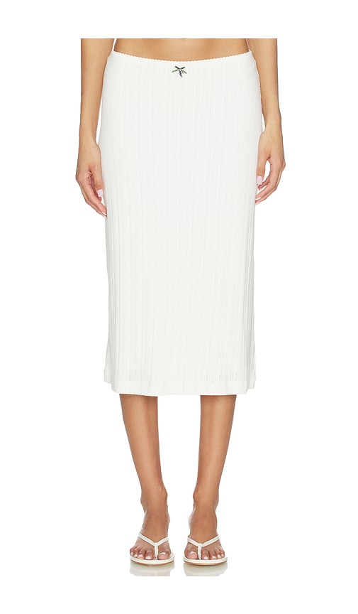 Lacoste JUPE POINTELLE en White. Taille 36. Also en 34, 38, 42.