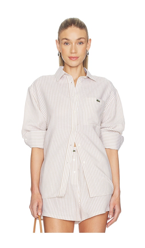 Lacoste Oversized Fit Toile Shirt