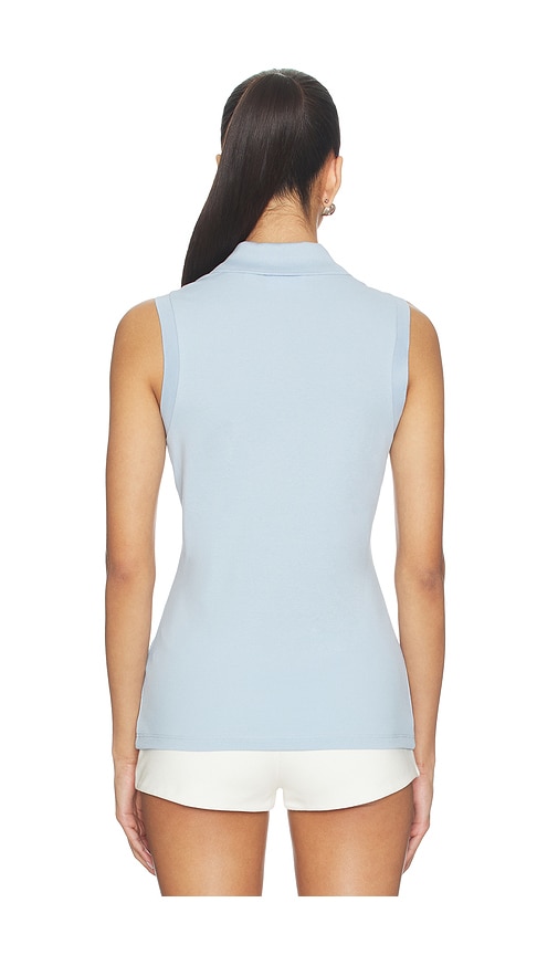  Lacoste Schmal Geschnittenes Figurbetontes Mini-piqué-top In Blue. Größe 32. Also In 34, 36, 38, 40, 42, 44. 
