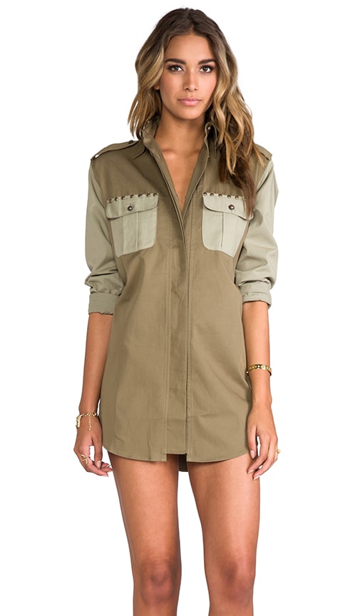 khaki shirt dress