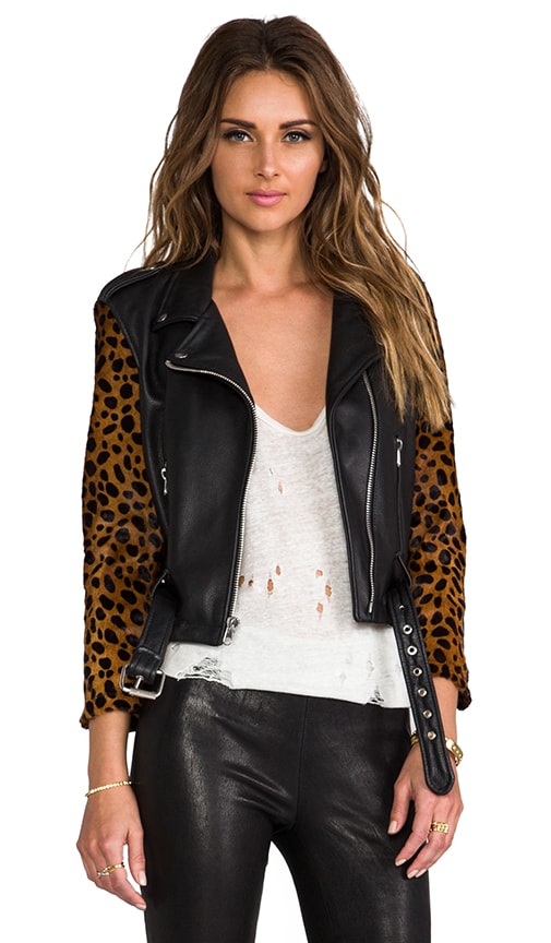 Jaded London Daytona Zip Off Sleeve Moto Jacket in Mutli