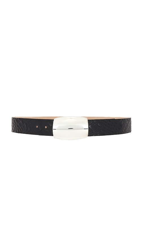 Milou Domed Embossed Belt in Black. - size S (also in M, XS)