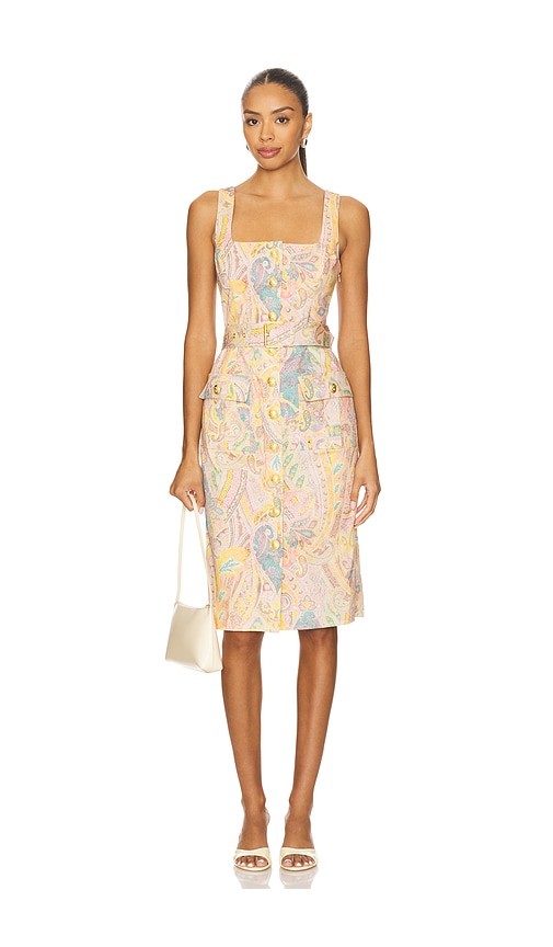 Idy Button Front Tank Dress in Beige,Blush. - size 8 (also in 0, 00, 2, 4, 6)