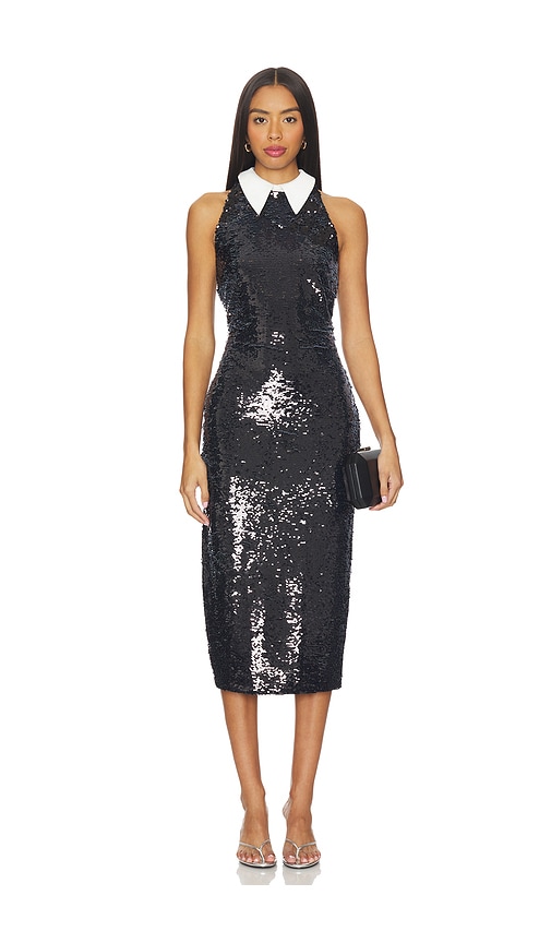 L'AGENCE Lilith Sequin Poplin Dress
