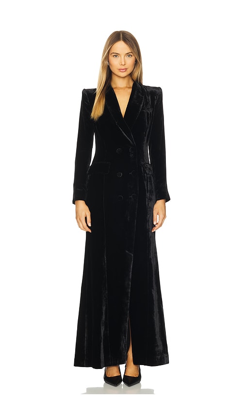 L'agence Stormi Maxi Tux Dress In Black