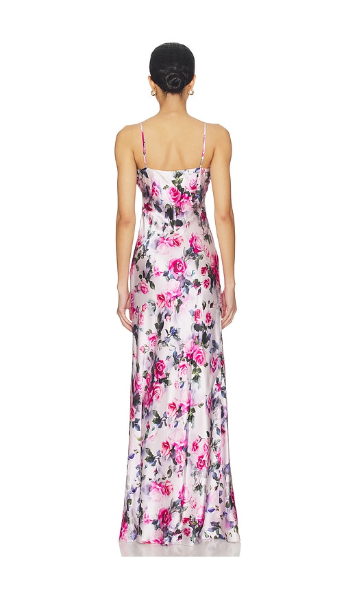  L'agence Maxikleid Mit V-ausschnitt Und Schrägem Schnitt Serita In Pink. Größe 2. Also In 0, 4, 6, 8. 