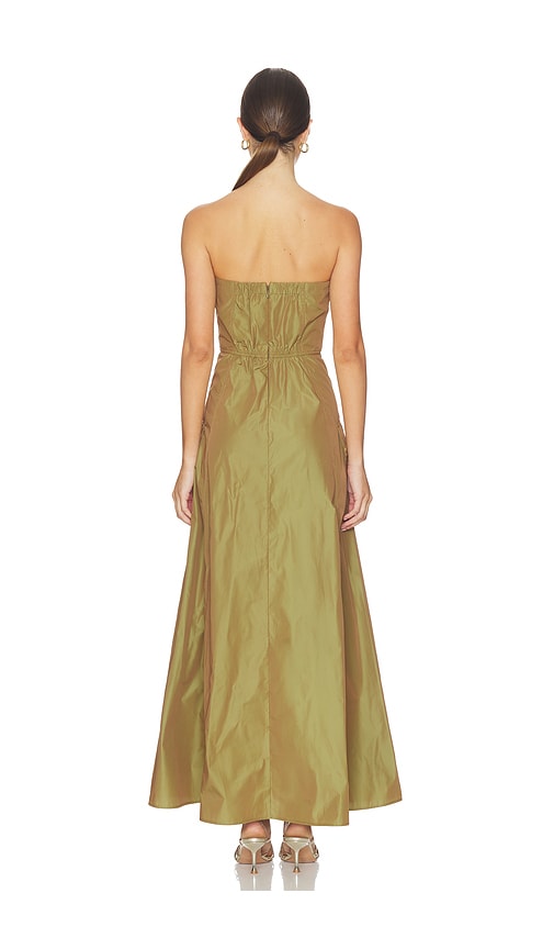  L'agence Trägerloses Maxikleid Nessa In Olive. Größe 0. Also In 2, 4, 6, 8. 