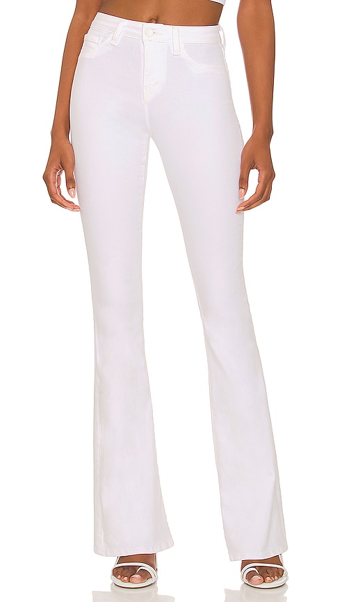 L'AGENCE Marty Ultra High Rise Flare in Blanc