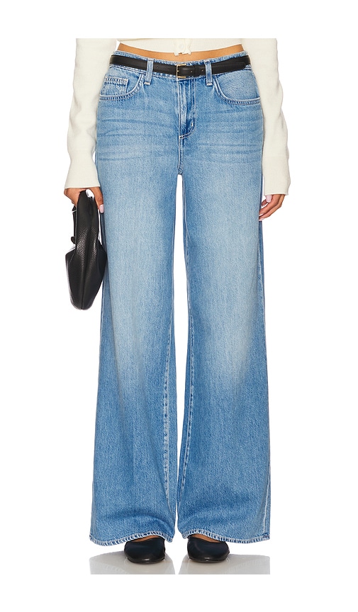 Alicent High Rise Sneaker Wide Leg in Blue. - size 30 (also in 24, 25, 26, 27, 28)