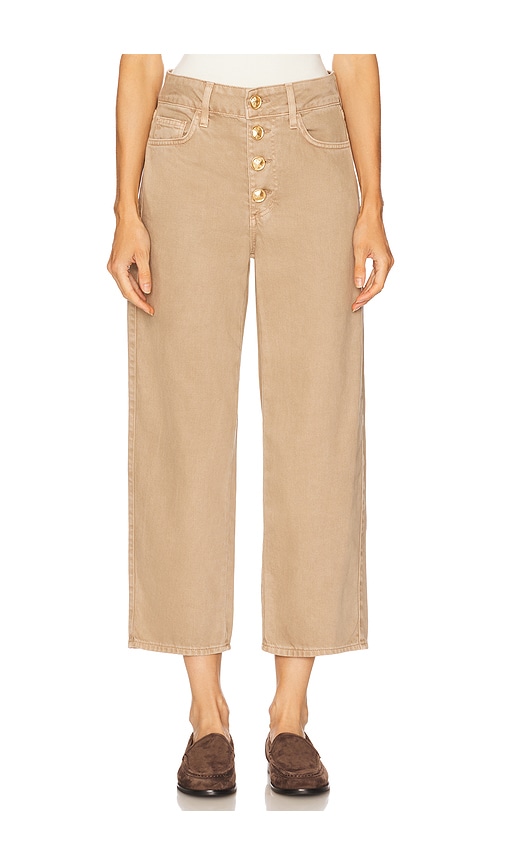 L Agence Liora High-rise Wide Cropped Jeans In Neutral
