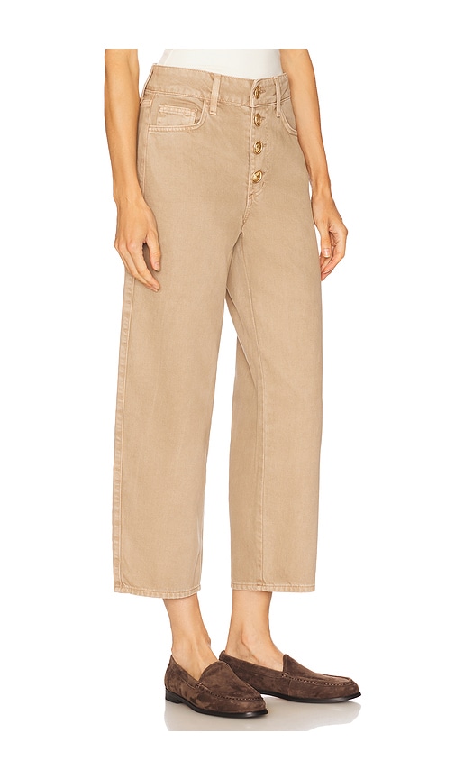 L Agence Liora High-rise Wide Cropped Jeans In Neutral