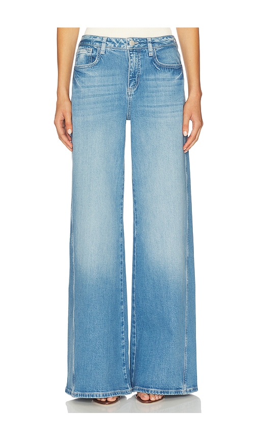 L'agence Beau High Rise T Seam Wide Leg In Blue