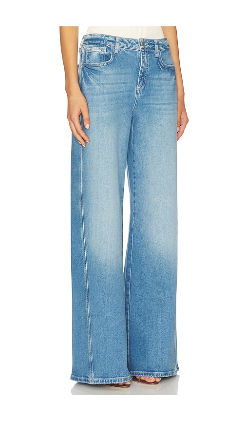 L'agence Beau High Rise T Seam Wide Leg In Blue