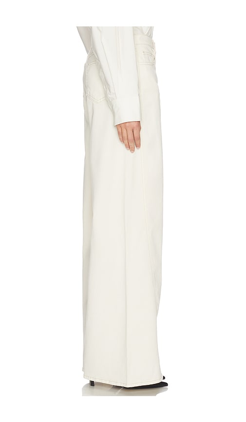  L'agence Hochgeschnittene Leggings Mit T-naht Und Weitem Bein Beau In White. Größe 24. Also In 25, 26, 27, 28, 29, 30. 