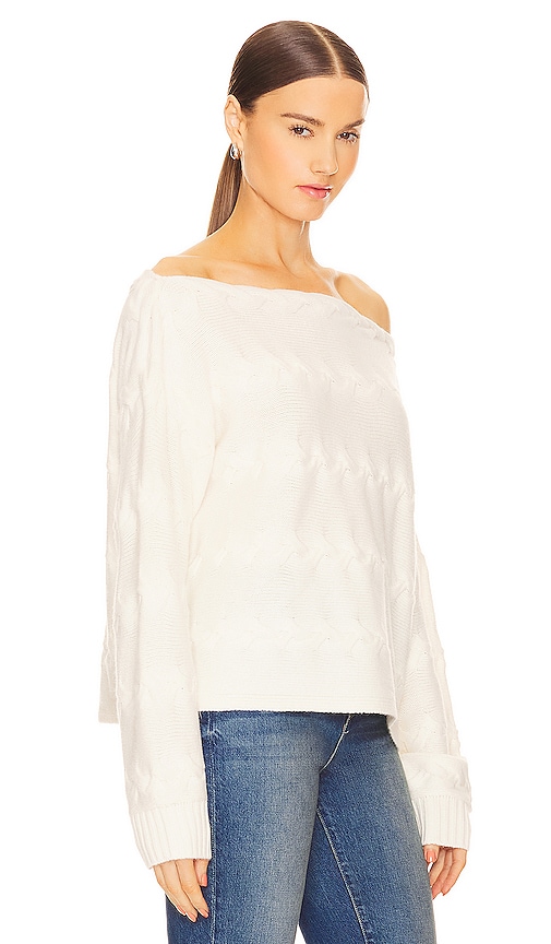 Shop L Agence Shan Cable Sweater In Ivory