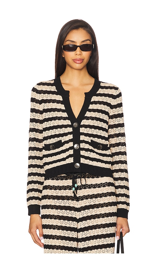 Orla Knit Cardi in Beige,Black. - size S (also in M)