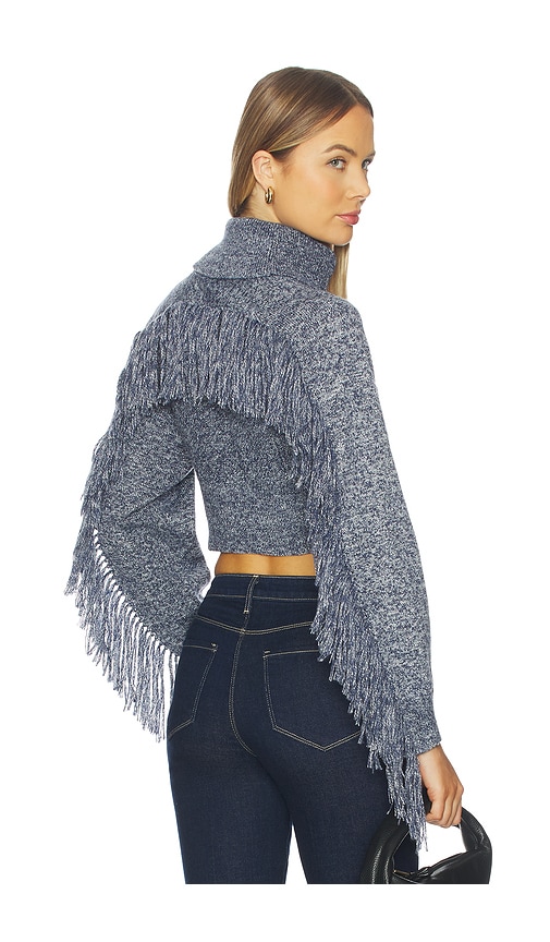 Maddison Fringe Turtleneck Sweater in Slate. - size M (also in S, XS, XXS) - L'AGENCE - Modalova