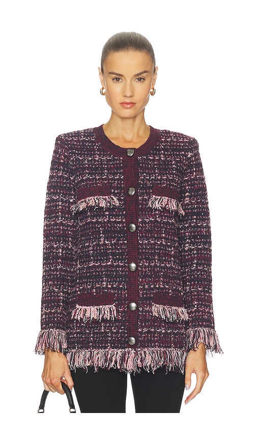 L'AGENCE Kastoria Fringe Trim Cardi
