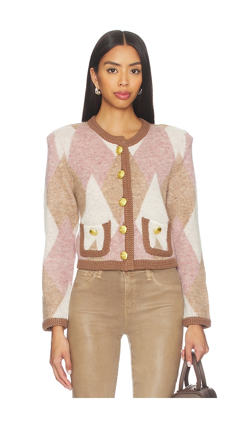 L'AGENCE Siobhan Fuzzy Argyle Cardi