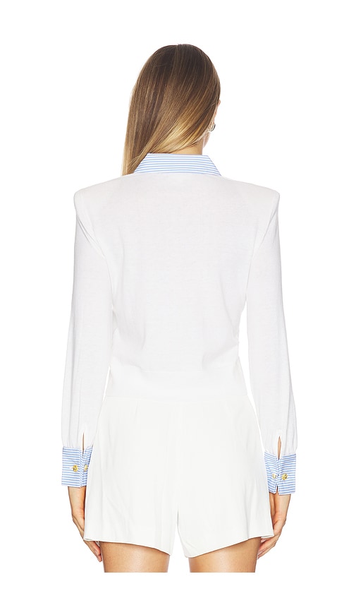  L'agence Popeline-pullover Mit Kragen April In White. Größe Xs. Also In M, L. 