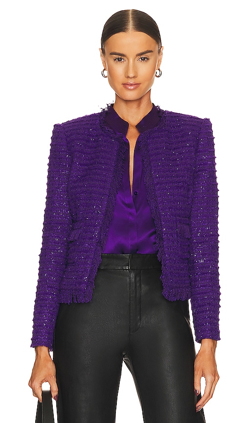 L'AGENCE Angelina Blazer in Deep Violet