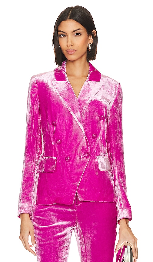 Shop L Agence Kenzie Blazer In Pink