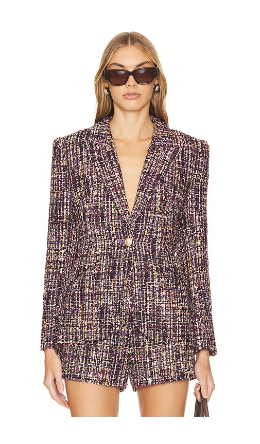 L'AGENCE Chamberlain Blazer in Purple Cover