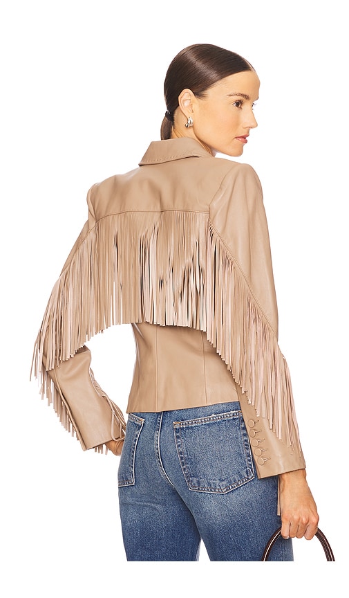 Vashti Fringe Blazer in Brown. - size 2 (also in 8)