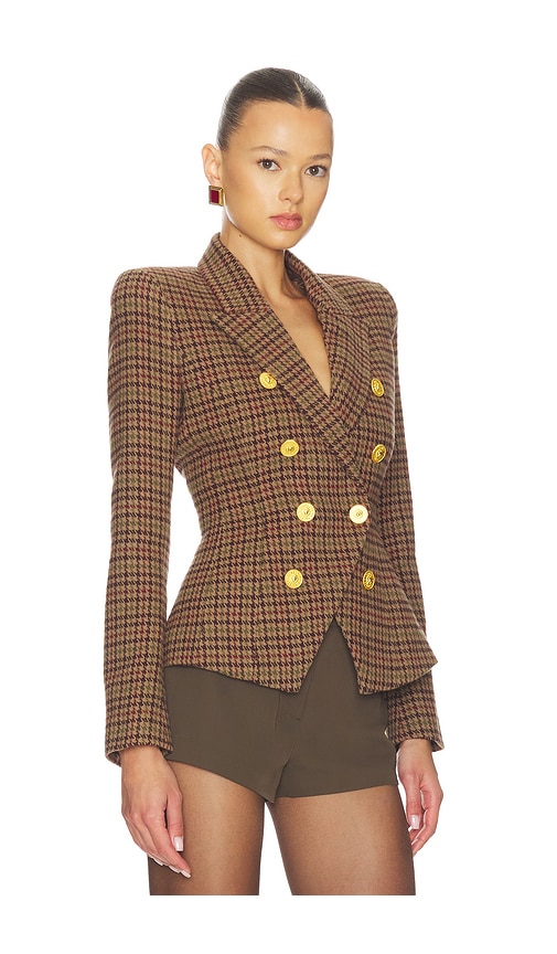 L'agence Bethany Structured Blazer In Brown
