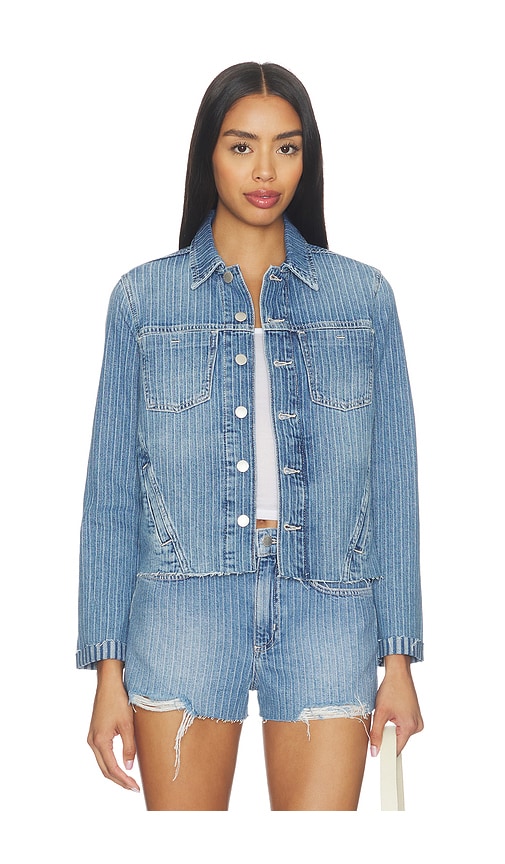 L'AGENCE Janelle Slim Undone Jacket in Blue. - size M (also in S)