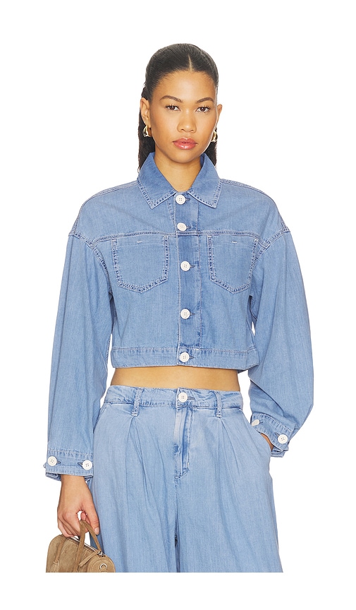LAGENCE BLOUSON GAINES BALLOON SLEEVE en Blue Taille XL Also en XXS XS S M L 472$