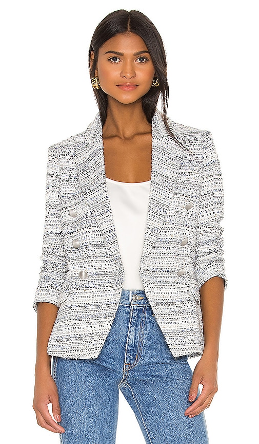 L AGENCE KENZIE DOUBLE BREASTED BLAZER,LAGR-WO39