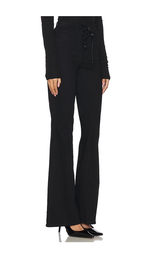 L AGENCE CHARIS HIGH RISE FRONT LACE UP FLARE PANT Â€“ É»‘È‰² 