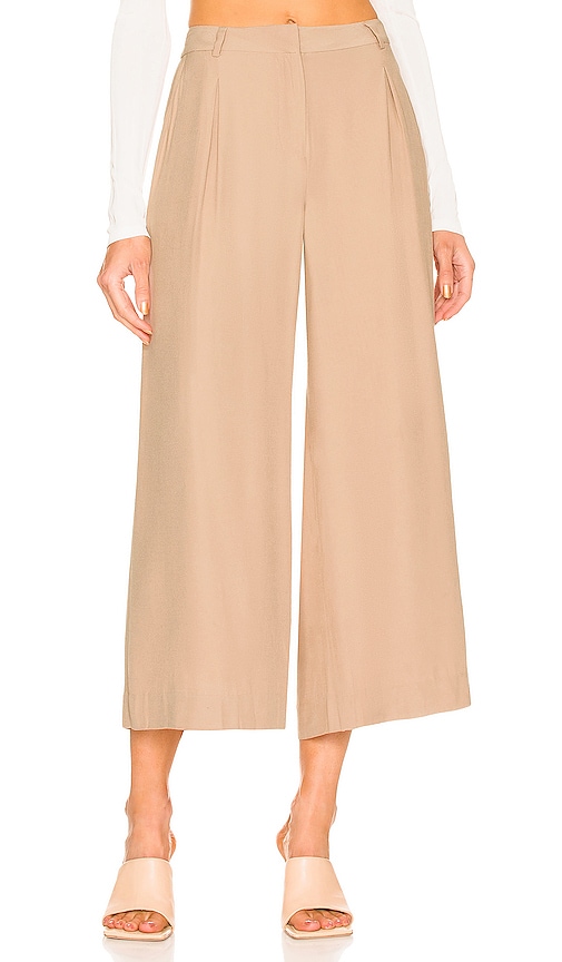 L'AGENCE Chrisley Wide Leg Pant in Cappuccino | REVOLVE