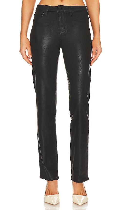 L Agence Ginny Trouser In Noir Coated