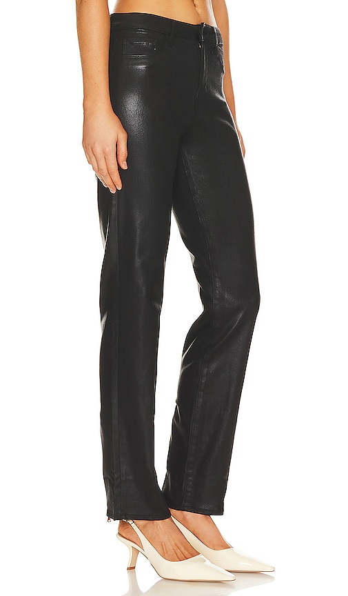 Shop L Agence Ginny Pant In Noir Coated