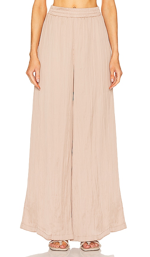 L'AGENCE Lillian Wide Leg Pant in Cappuccino