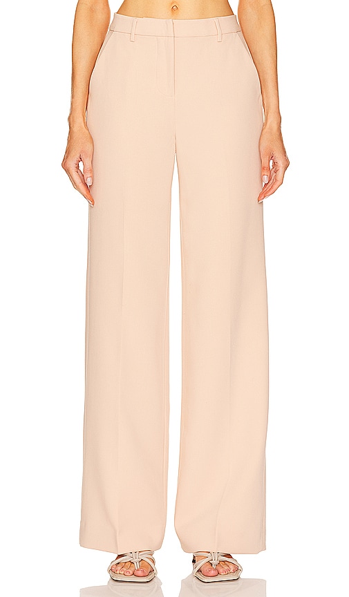 Shop L Agence Livvy Straight Leg Trouser In 沙色