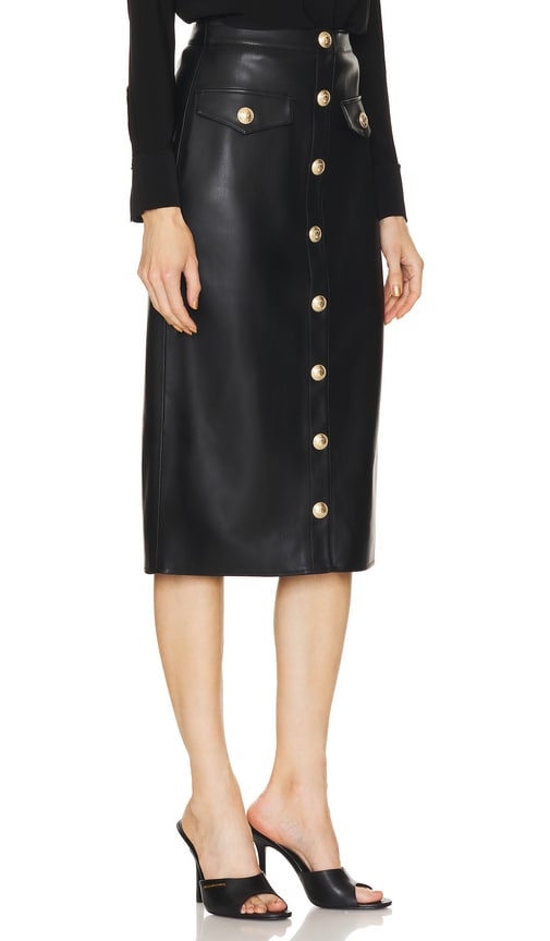 Shop L Agence Milann Midi Skirt In Black
