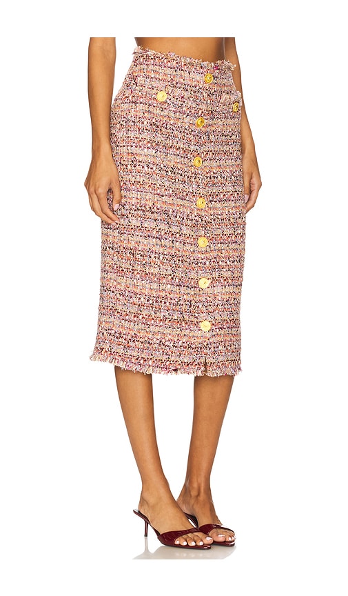 L Agence Tai Tweed Midi Skirt