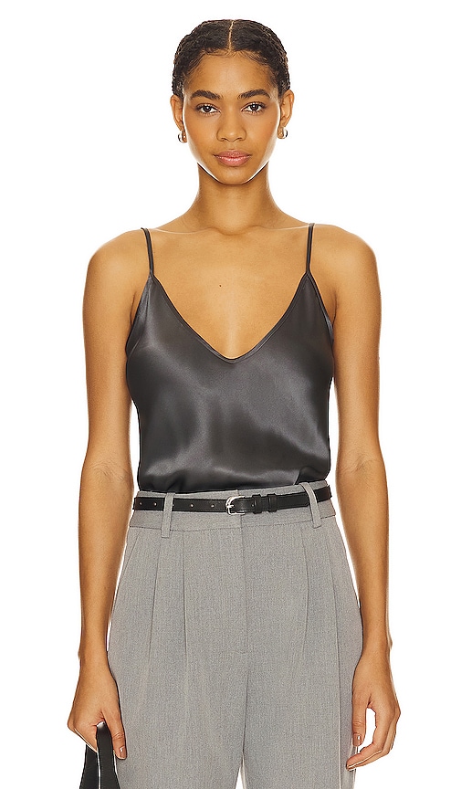L'AGENCE Lexi Camisole in Charcoal Grey